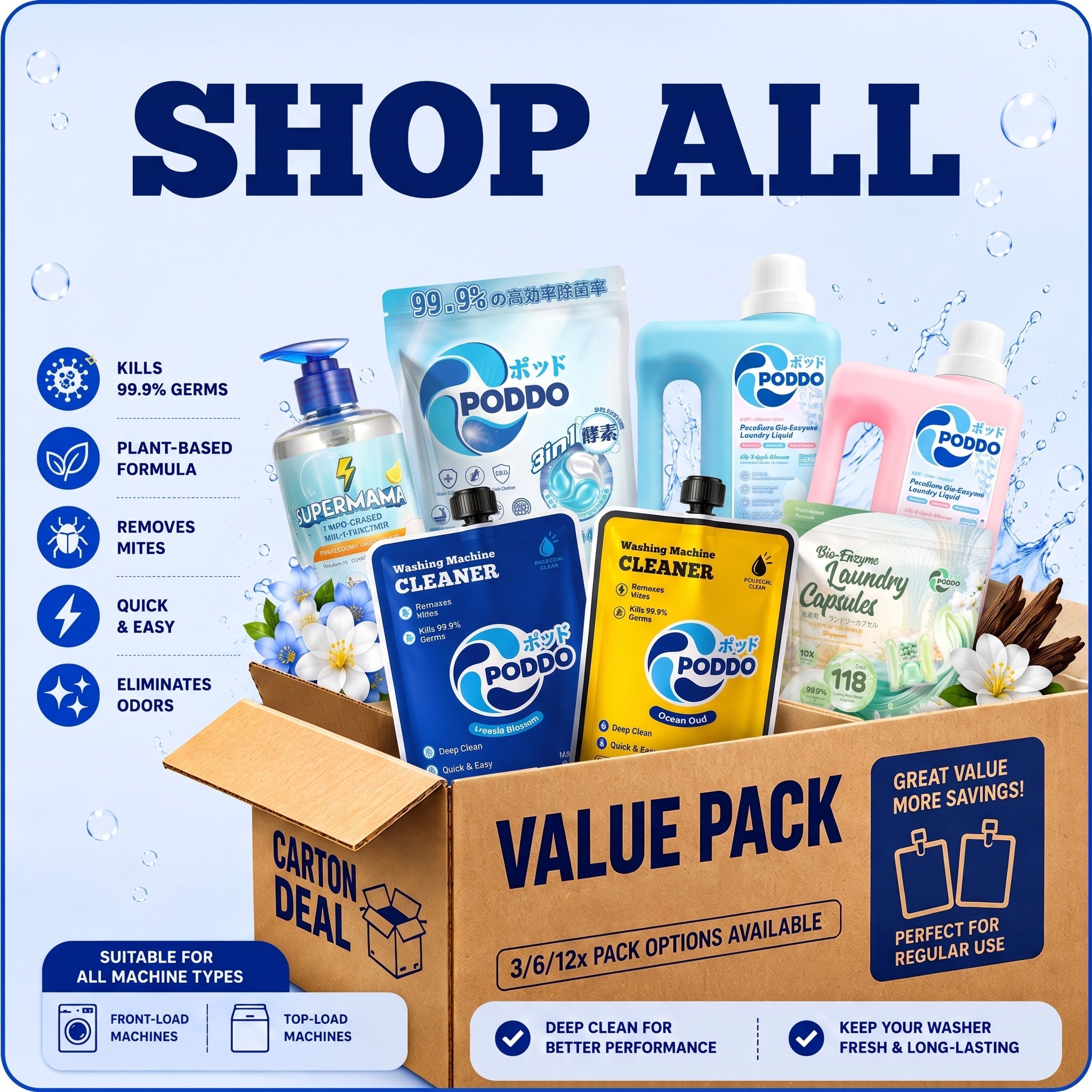 Poddo Design Poddo | Premium & Affordable | All-in-one Laundry Pods for All