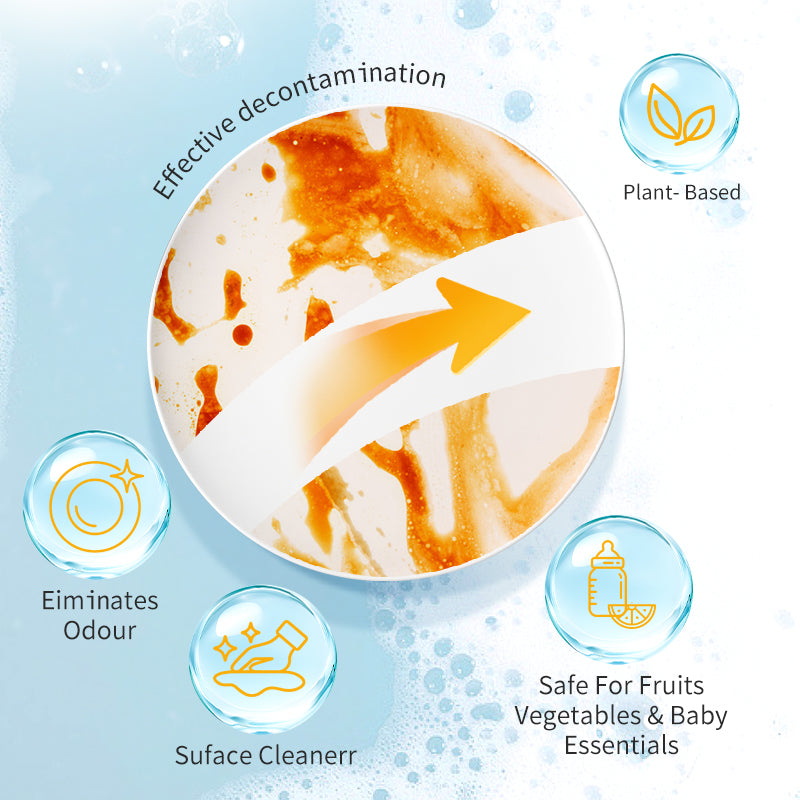 Supermama Food-Grade Dishwashing Liquid 500ml - Safe for Baby Bottles, Fruits & Vegetables - Yuzu / Peach