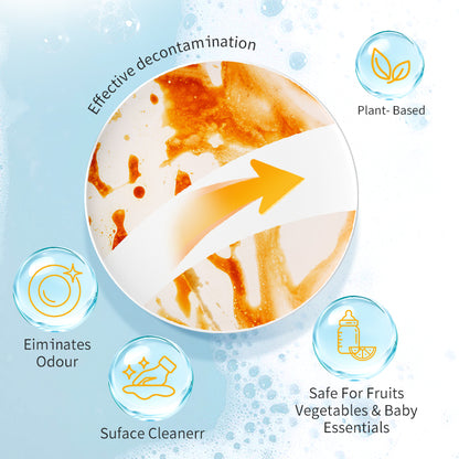 Supermama Food-Grade Dishwashing Liquid 500ml - Safe for Baby Bottles, Fruits & Vegetables - Yuzu / Peach