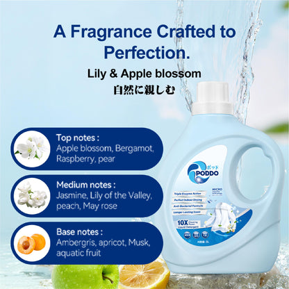 [NEW LAUNCH] PODDO Bio-Enzyme 99.9% Anti-Bacterial Laundry Detergent - 2L