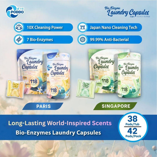 [NEW LAUNCH] PODDO Scents of the World Bio Enzyme Laundry Capsules – Singapore / Paris Fragrance
