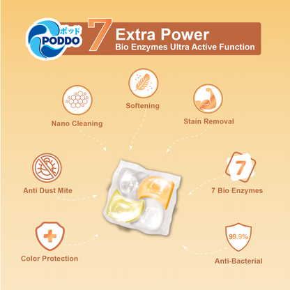 [NEW LAUNCH] Poddo 4-in-1 Bio Enzyme Laundry Capsules - Refill Pack (38 Pods) - Autumn Osmanthus