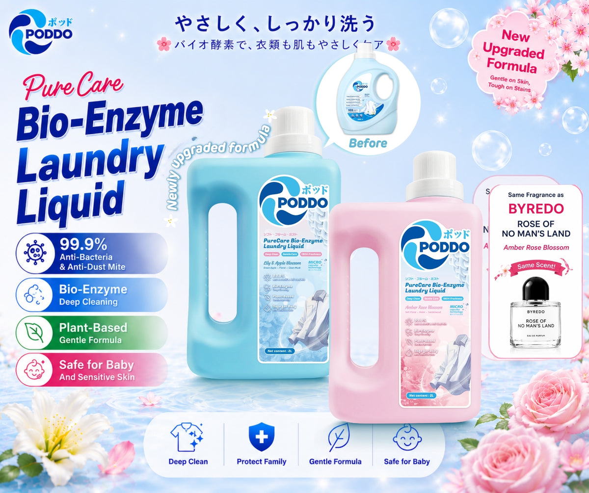 Poddo PureCare Bio-Enzyme Liquid Laundry Detergent – 2L