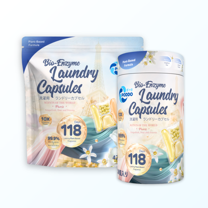 [NEW LAUNCH] PODDO Scents of the World Bio-Enzymes Laundry Capsules - Paris / Singapore