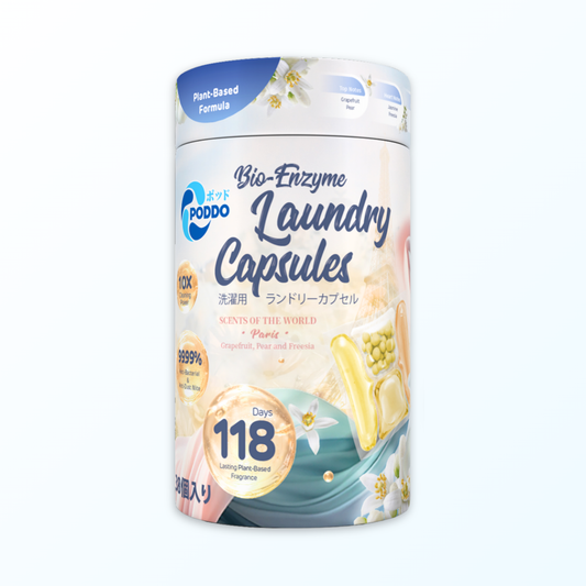 PODDO Scents of the World Laundry Capsules - Paper Tub 38 Pods - Paris / Singapore