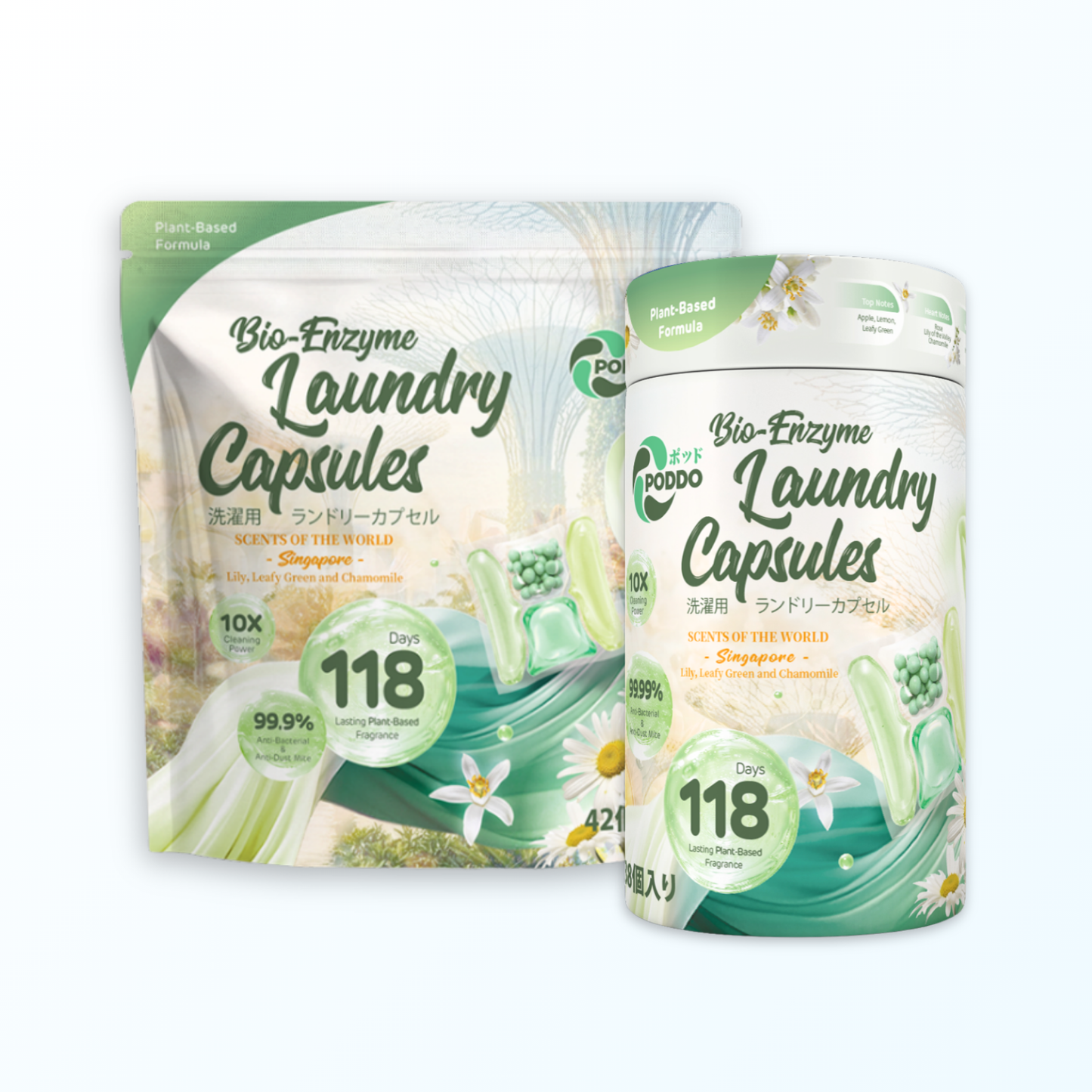 [NEW LAUNCH] PODDO Scents of the World Bio-Enzymes Laundry Capsules - Paris / Singapore