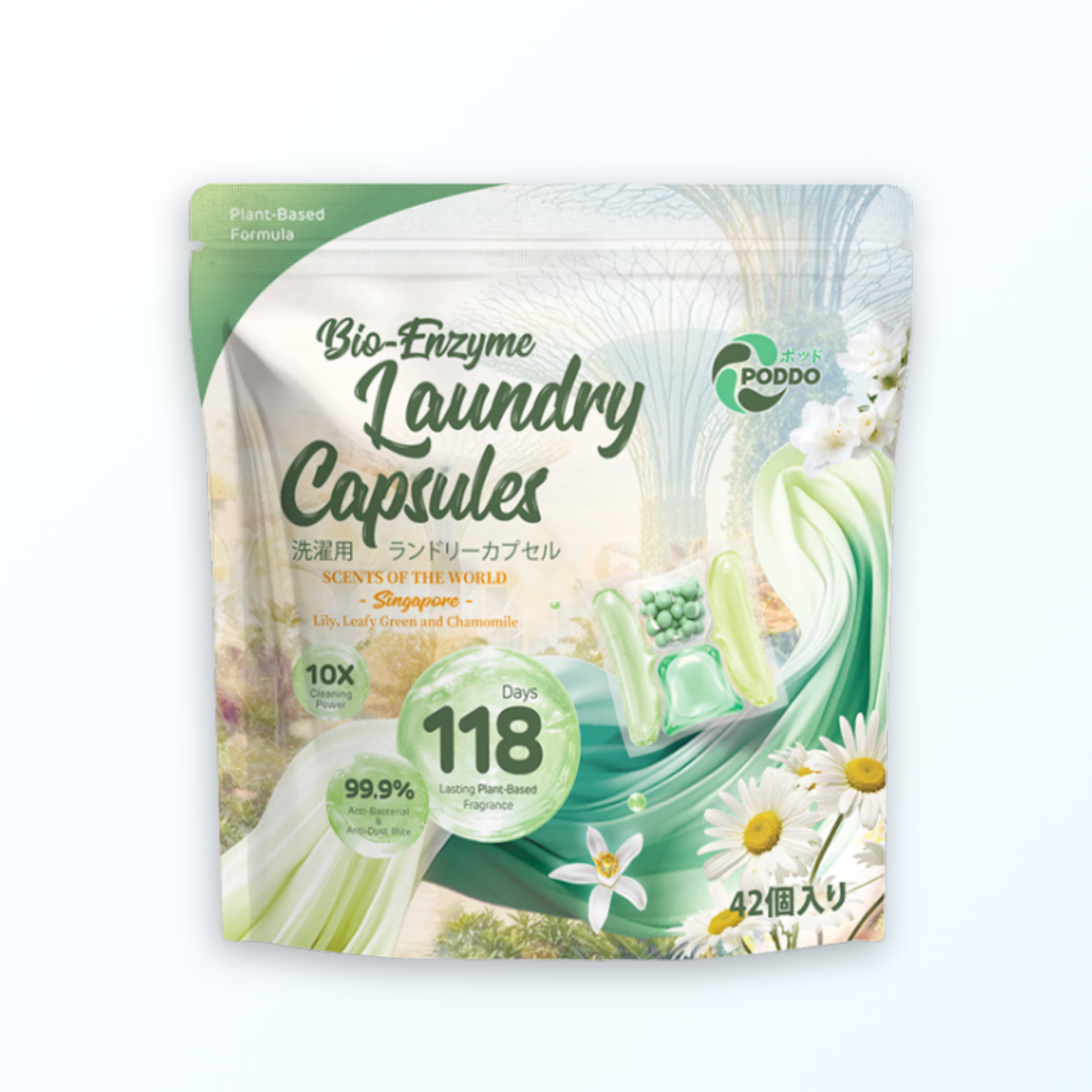 [NEW LAUNCH] PODDO Scents of the World Bio-Enzymes Laundry Capsules - Paris / Singapore