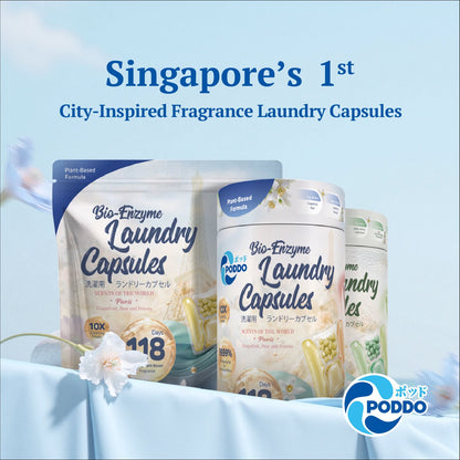 [NEW LAUNCH] PODDO Scents of the World Bio-Enzymes Laundry Capsules - Paris / Singapore